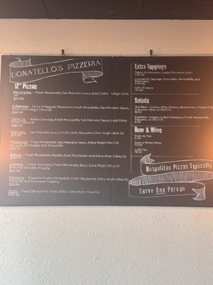 Menu photo 1 Donatello's Pizzeria Redding, CA Menu photo 1 Donatello's Pizzeria Redding, CA