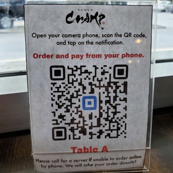 Ramen Champ - They want you to scan the QR code and then order - Ramen Near Me - San Jose, California