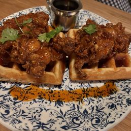 Sweet & Spicy Chicken & Waffles