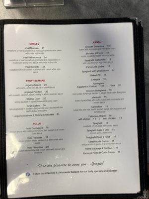Menu photo 4 Napoli é Carrollton, VA Menu photo 4 Napoli é Carrollton, VA