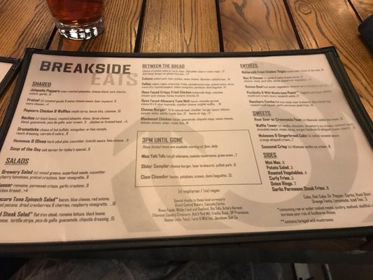 Menu photo 5 Breakside Brewery Portland, OR