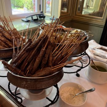 Tavern on the Green - Dried out beef on sticks that were barely touched - New American Near Me - New York, New York Tavern on the Green - Dried out beef on sticks that were barely touched - New American Near Me - New York, New York