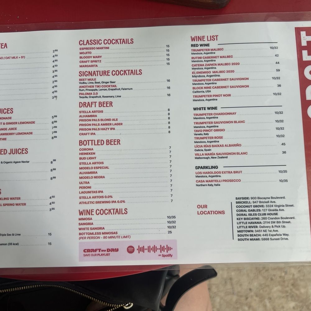 CRAFT Bayside - 2025 Menu - Breakfast & Brunch Near Me - Miami, Florida CRAFT Bayside - 2025 Menu - Breakfast & Brunch Near Me - Miami, Florida