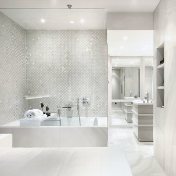 WalkOn Tile - a white bathroom with a large tub - Flooring Near Me - Los Angeles, California WalkOn Tile - a white bathroom with a large tub - Flooring Near Me - Los Angeles, California