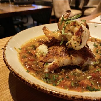 Haywire - Blackened Catfish & Gulf Shrimp on jambalaya - New American Near Me - Dallas, Texas Haywire - Blackened Catfish & Gulf Shrimp on jambalaya - New American Near Me - Dallas, Texas
