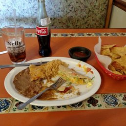 Taco enchilada combo and a cole