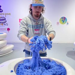 Sloomoo Institute - Houston - Tubs of slime EVERYWHERE! DIY slime bar included w ticket purchase!