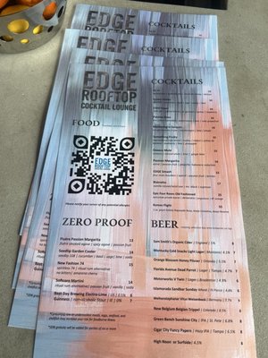 Menu photo 2 EDGE Rooftop Cocktail Lounge Tampa, FL