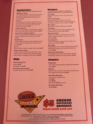 Menu photo 5 Lighthouse Lounge Lake Havasu City, AZ