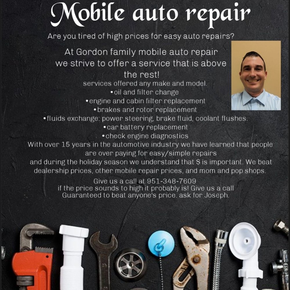 GORDON FAMILY MOBILE AUTO REPAIR Updated October 2024 39 Photos
