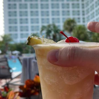 Tropics Pool Bar - Hilton Orlando - Pina Colada - Sports Bars Near Me - Orlando, Florida