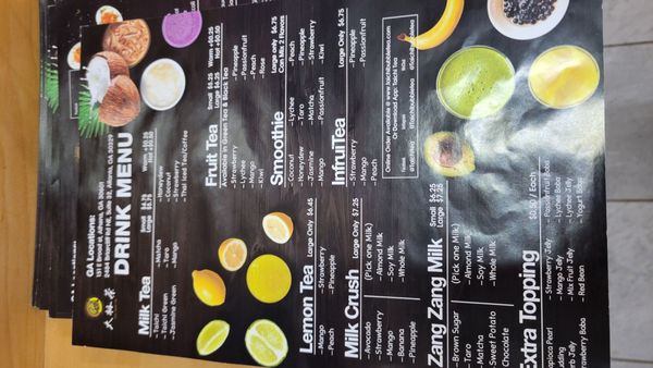 Menu photo 2 Taichi Bubble Tea Athens, GA Menu photo 2 Taichi Bubble Tea Athens, GA