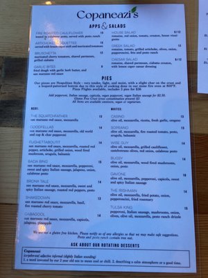 Menu photo 4 Copaneazi’s Pizzeria Tulsa, OK