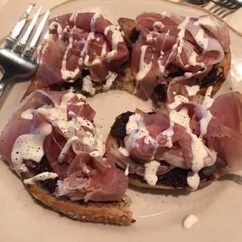 Disotto - Bruschetta with prosciutto mascarpone and fig is soooo delicious! - Italian Near Me - Highwood, Illinois