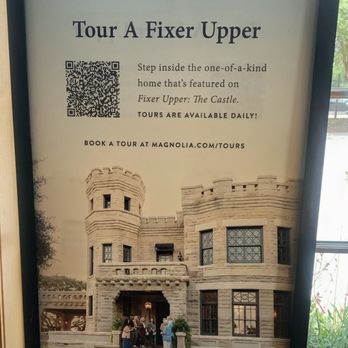 Silos Baking - Poster in the bakery advertising their castle.  Would love to tour it. - Cupcakes Near Me - Waco, Texas