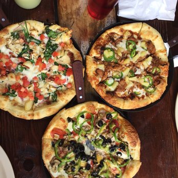 Paradise Park - Top left (clockwise): Funky McChicken, Alo-hot, Big Meaty Ziser - Pizza Near Me - Chicago, Illinois