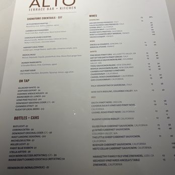 Alto Terrace Bar + Kitchen - Beer, Wine & Spirits Near Me - Portland, Maine
