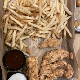 Chicken strips with fry's