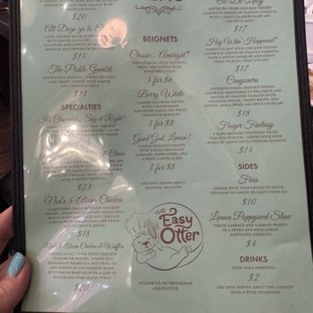 The Easy Otter - Menu - Waffles Near Me - Salem, Oregon