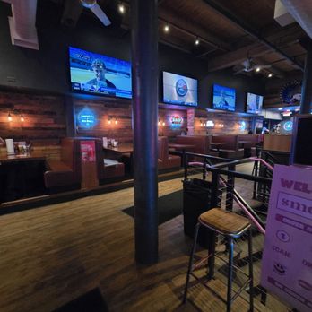 Smorgie's - Booths on the left, high tops in the middle, and bar on the right. - Comfort Food Near Me - Minneapolis, Minnesota Smorgie's - Booths on the left, high tops in the middle, and bar on the right. - Comfort Food Near Me - Minneapolis, Minnesota