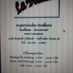 Steakhaus La Posada - Speisekarte