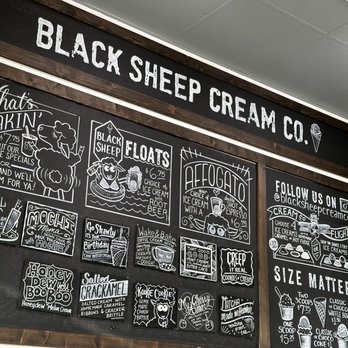 Black Sheep Cream - Creative but hard to read menu as of April 2023. - Desserts Near Me - Kapolei, Hawaii Black Sheep Cream - Creative but hard to read menu as of April 2023. - Desserts Near Me - Kapolei, Hawaii