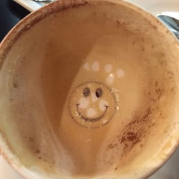 Happiness is the bottom of a coffee cup