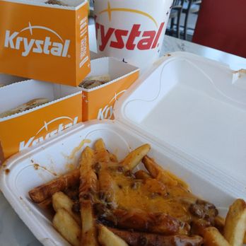 Krystal - 5 cheese krystals and chili cheese fries. - Fast Food Near Me - Morrow, Georgia Krystal - 5 cheese krystals and chili cheese fries. - Fast Food Near Me - Morrow, Georgia