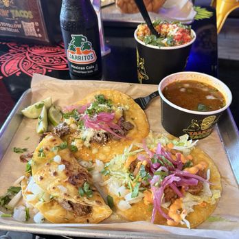 Talkin' Tacos Towncenter - Trio taco bang bang shrimp, Birria and carne asada. - Tacos Near Me - Jacksonville, Florida