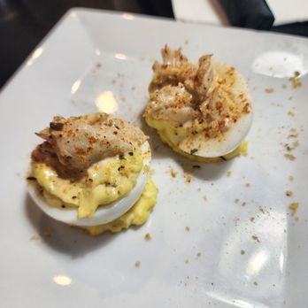 Ben's Next Door - Jumbo Lump Crab Deviled Eggs (Jumbo lump crab topped with panko gremolata & old bay)(Happy Hour) - Bars Near Me - Washington, DC, District of Columbia