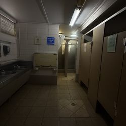 Jekyll Island Campground - ADA Bathrooms and Showers are clean and mostly stainless steel