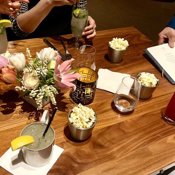 Notch8 Restaurant & Bar - Late night drinks. Pretty flower bouquets on the tables. Complimentary popcorn. Great service. - Bars Near Me - Vancouver, British Columbia