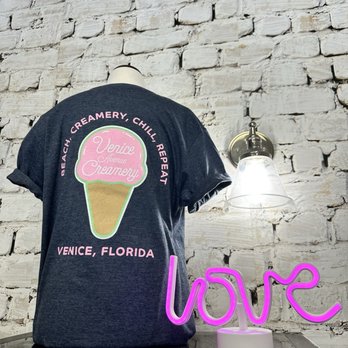 Venice Avenue Creamery - a t - shirt on a table - Ice Cream & Frozen Yogurt Near Me - Venice, Florida Venice Avenue Creamery - a t - shirt on a table - Ice Cream & Frozen Yogurt Near Me - Venice, Florida