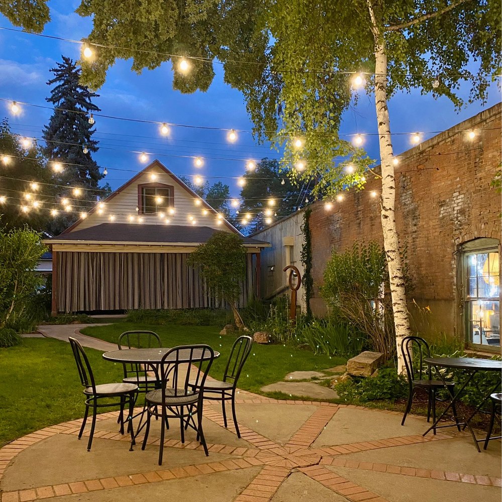 patio with string lights patio with string lights