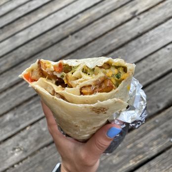 Agua Verde Cafe - Veggie Breakfast Burrito (peep the yams) - Mexican Near Me - Seattle, Washington