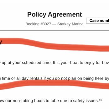 Starkey Marina - Their stated policy allowing a person to arrive anytime during their reservation block - Boating Near Me - Eureka Springs, Arkansas Starkey Marina - Their stated policy allowing a person to arrive anytime during their reservation block - Boating Near Me - Eureka Springs, Arkansas
