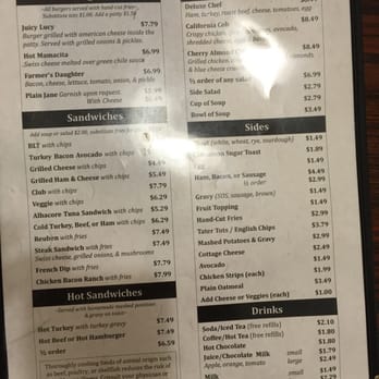 Criddle's Cafe - Lunch menu as of January 8th 2015 - Cafes Near Me - South Ogden, Utah