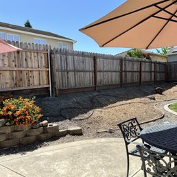 BEFORE: we had a retaining wall which ended midway our backyard... beyond it was a sloped soil... BEFORE: we had a retaining wall which ended midway our backyard... beyond it was a sloped soil...