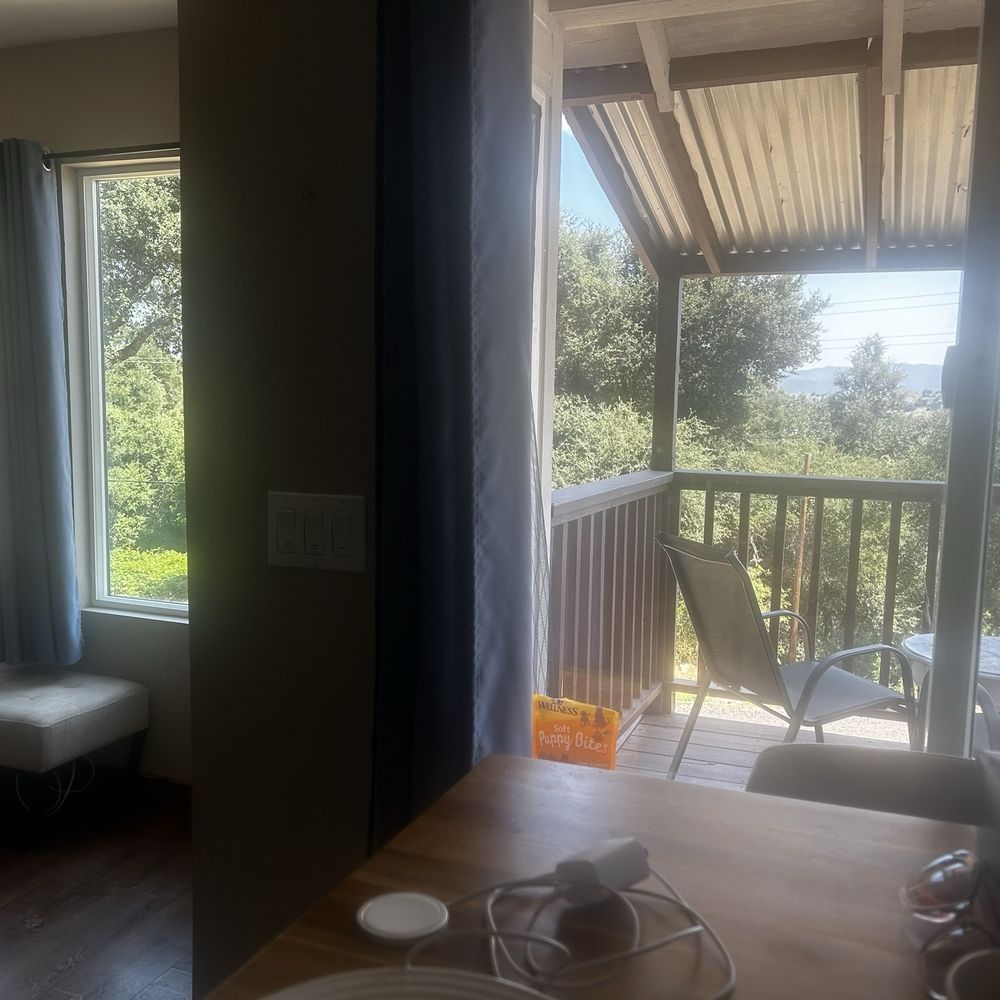 Hideout Mountain Lodge - View from kitchen - Hotels Near Me - Santa Ysabel, California