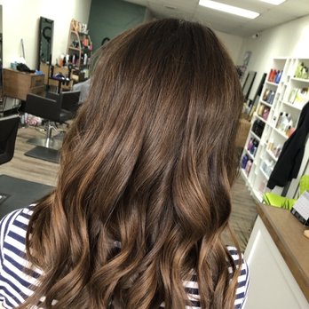 Helix & Twine - Brunette with highlights and lowlights (back view). - Hair Stylists Near Me - Lees Summit, Missouri Helix & Twine - Brunette with highlights and lowlights (back view). - Hair Stylists Near Me - Lees Summit, Missouri