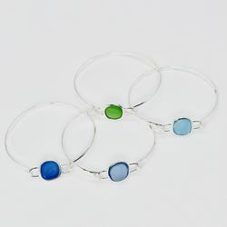 Sterling silver bracelet available in four coastal colors