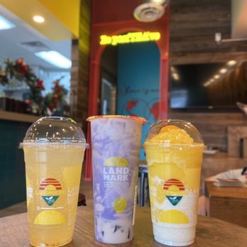 Landmark Tea - Honey Yuzu lemon, taro lava, mango sticky rice slushy - Tea Rooms Near Me - Las Vegas, Nevada Landmark Tea - Honey Yuzu lemon, taro lava, mango sticky rice slushy - Tea Rooms Near Me - Las Vegas, Nevada