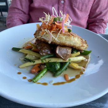 The Fish Hopper - Macadamia Crusted Halibut highly recommend - Seafood Near Me - Monterey, California The Fish Hopper - Macadamia Crusted Halibut highly recommend - Seafood Near Me - Monterey, California