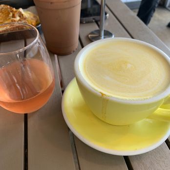 Dandelion Cafe - Golden milk, hibiscus honey mimosa - Coffee & Tea Near Me - Bellaire, Texas