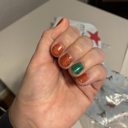 Orange nail polish