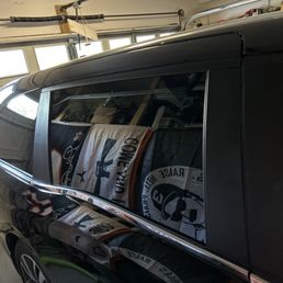 The installed new windshield. The installed new windshield.