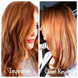 Redhead Studio - Inspiration photo and client results.  Color by Amy Martinese