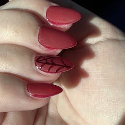 River Nail Spa - All nails the sides aren't top coated which means the polish is sticky still