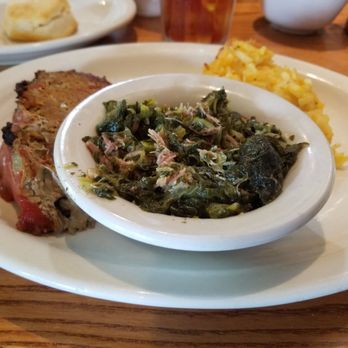 Cracker Barrel Old Country Store - Meatloaf, hashbrown casserole and turnip greens. - American Near Me - Jacksonville, Florida