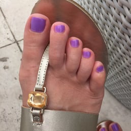Horrible pedicure. Look at the cuticle work and crooked nail trimmings. After three days the polish is wearing off. Horrible pedicure. Look at the cuticle work and crooked nail trimmings. After three days the polish is wearing off.